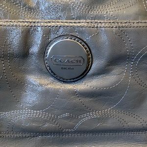 Coach leather diaper bag